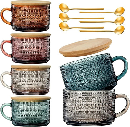 Khen Colors Glass Coffee Mugs Set by Khen