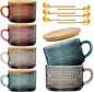 Khen Colors Glass Coffee Mugs Set by Khen