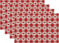 Valentines Placemats Set of 4 Red Pink Love Heart Buffalo Plaid Decor Place Mats 12x18 Inch Gingham Anniversary Wedding Holiday Linen Table Mats for Home Kitchen Dining Party Table Decoration