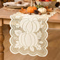 Artoid Mode Beige Lace Jacquard Pumpkin Leaf Fall Table Runner, Seasonal by ArtoidMode