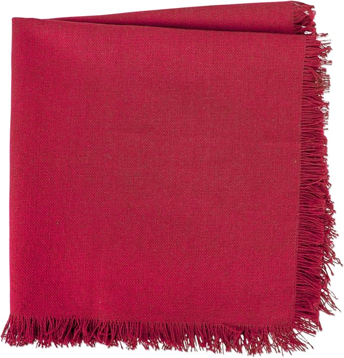 DII Everyday Collection, Fringed Solid Tabletop, Napkin Set, 6 Piece - Image 4