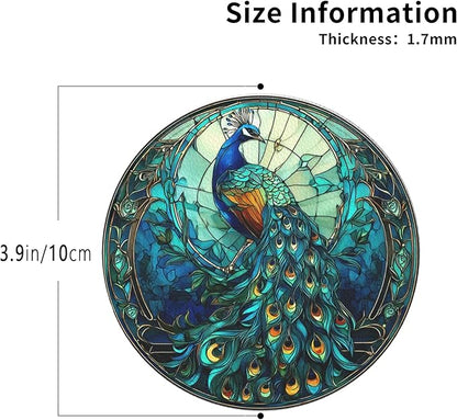 Insect Coasters Leather Round Drink Coasters 6 Pcs Set with Holderor for Cup Drink Coffee Table Bar Home Decor