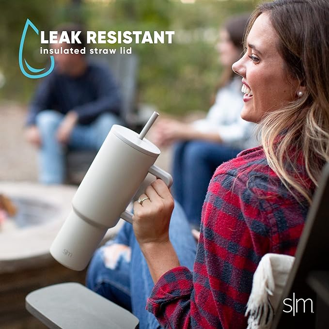 Simple Modern Tumbler with Handle and Straw | 40oz | Skiing | Trek Tumbler - Image 6