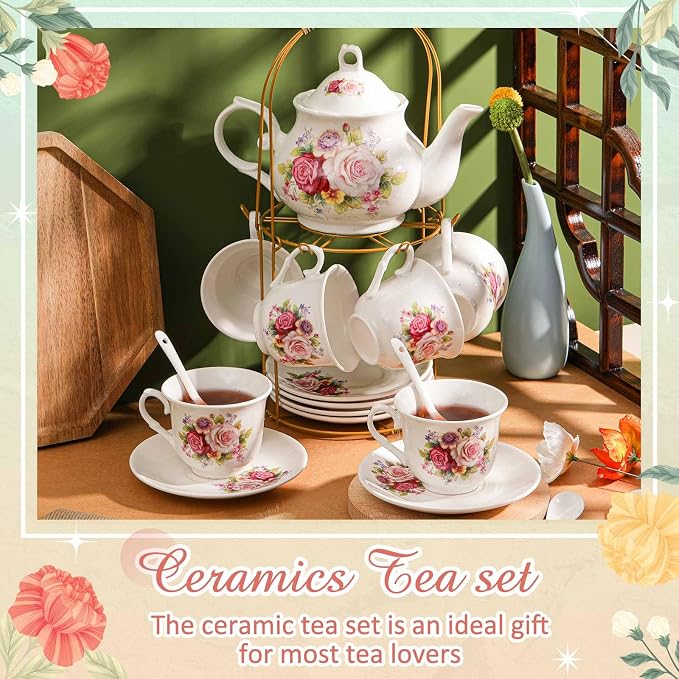 Zhehao 20 Pcs Porcelain Tea Set - Image 3