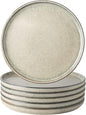 AmorArc Dinner Plates Set of 6, 10.5 Inch Reactive Glaze Ceramic Plates Set, Microwave, Dishwasher Safe, Scratch Resistant, Modern Large Dinnerware Dishes Set Kitchen Stoneware Plates