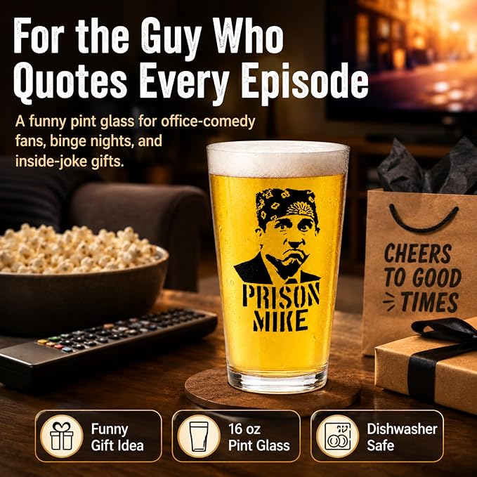 Prison Mike Funny Beer Glass - Image 2