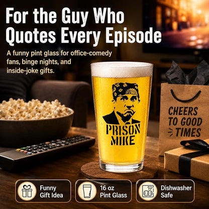 Prison Mike Funny Beer Glass - Image 2