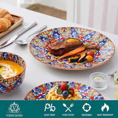 vancasso 12 Pieces Dinnerware Sets, Porcelain Dishes Set - Image 3