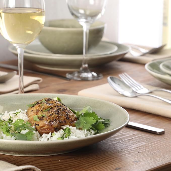Gibson Elite Castle Peak Plates and Bowls Set, 12-Piece Dinnerware Set - Image 4