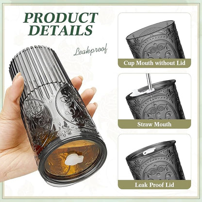 2 Set 20oz Vintage Plastic Tumbler - Image 3