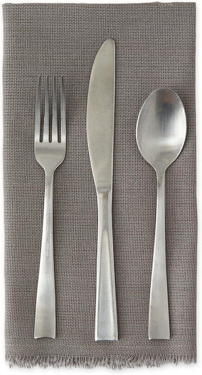 DII Everyday Collection, Fringed Solid Tabletop, Napkin Set, 6 Piece - Image 3