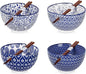 Selamica Ceramic Ramen Bowls Set, 15 OZ Noodle Bowls by Selamica