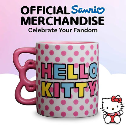 Silver Buffalo Sanrio Hello Kitty Rainbow, 3D Sculpted Handle Mug, 20oz | Polka - Image 4