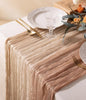 Vitalizart Cheesecloth Table Runner Light Nude White 10ft Gauze Boho Rustic | by Vitalizart