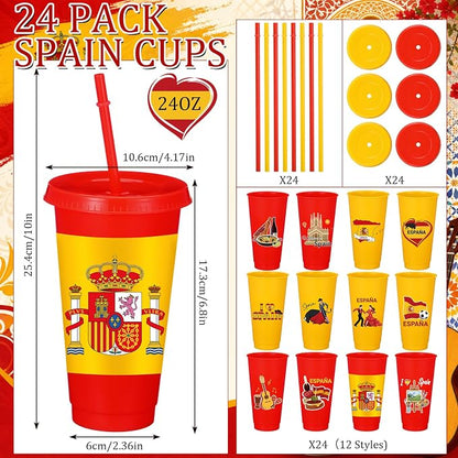Skylety 24 Pcs Spanish Plastic Tumblers - Image 2