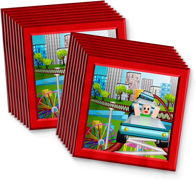 Robot Blocks Party Birthday Party Supplies Set Plates Napkins Cups Tableware Kit - Image 6