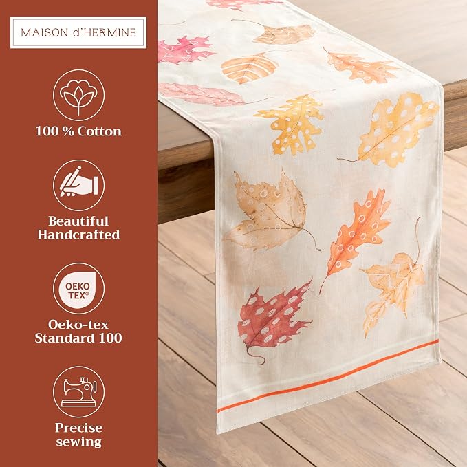 Maison d' Hermine Table Runner 100% Cotton 14.50" x 108" | Table Runners 108 - Image 2