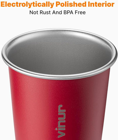 20 oz Stainless Steel Cups-Colorful Stackable Metal Drinking Glasses 6 Pcs | - Image 4