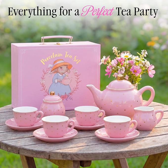 Giggle & Honey® Tea Party Set for Little Girls - Image 6