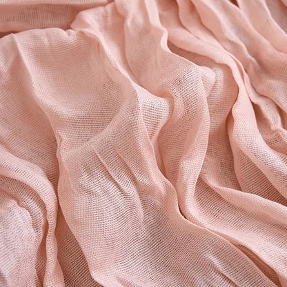 Asee'm 3pcs Dusty Pink Cheesecloth Table Runner Summer 10FT Gauze Rustic | Boho - Image 5
