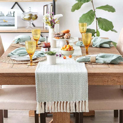 DII Woven Basic Tabletop Collection Chevron Table Runner - Image 4