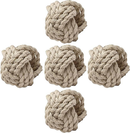 ALPHA Living HOME Napkin Rings Set of 12 - Handmade Jute Napkin Holders for Dining Table, Wedding, Party & Everyday Use Rustic Farmhouse Table Décor Elegant Serviette Rings for Dinner (Creme)
