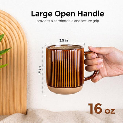 GBhome Coffee Mugs Set of 4, 16 oz Coffee Cups - Image 3