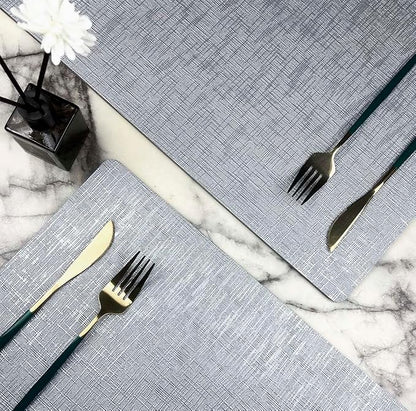 Elegant Placemats and Coasters Set 6, Vinyl Washable Place Mats - Image 3