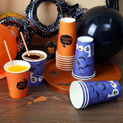 Tamone 100 PACK Halloween Cups 12OZ Disposable Coffee Cups - Image 5