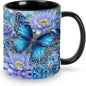 Yrebyou Butterfly Coffee Mug 11oz Ceramic Cup by Yrebyou