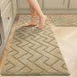 hicorfe Kitchen Rugs and Mats Sets,2 Pieces Super Absorbent Polypropylene Non-Slip Rug,Soft Comfort Floor Mat,Machine Wash for Kitchen,Hallway,Office,Sink,Laundry(20" x 32"+20" x 48",Brown)