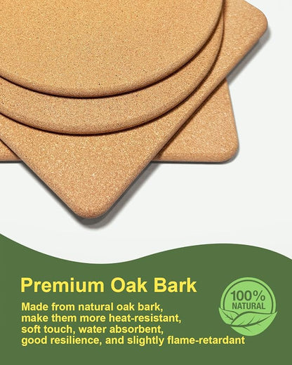 4 PCS Heat Resistant Cork Trivets - Image 7