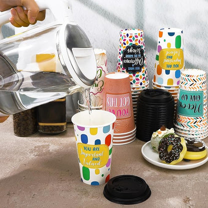 50 Pack 16 oz Disposable Coffee Cups - Image 4