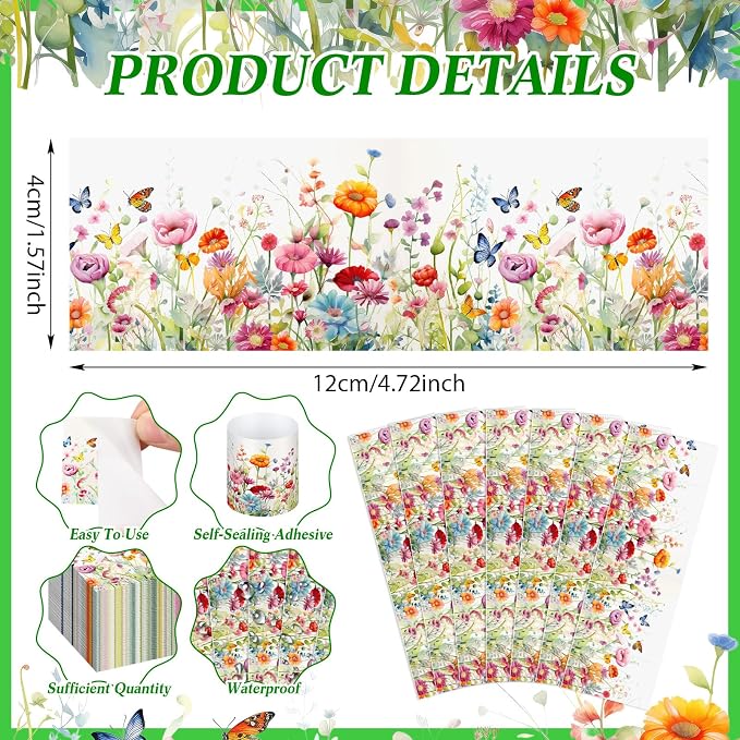 FoldTier 300 Pcs Paper Napkin Rings Disposable Napkin Bands Self Adhesive - Image 2