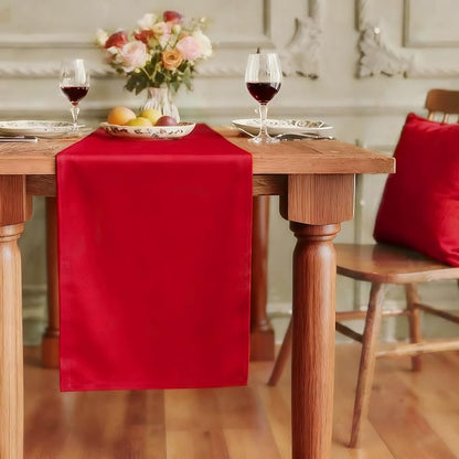 FOLINS&HOME Red Waterproof Decorative Table Runner 60 Inches Long | 210GSM by FOLINSHOME