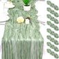 8 Pack Sage Green Cheesecloth Table Runner 17x108 inch Boho Gauze Cheese Cloth by Unknown