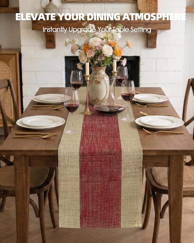 Table Runner, 13.8" × 72", 100% Natural Ramie, Handwoven | 100% Natural Ramie - Image 3