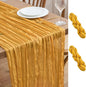 Asee'm 2pcs Gold Yellow Cheesecloth Table Runner Summer 10FT Rustic Gauze | by Aseem