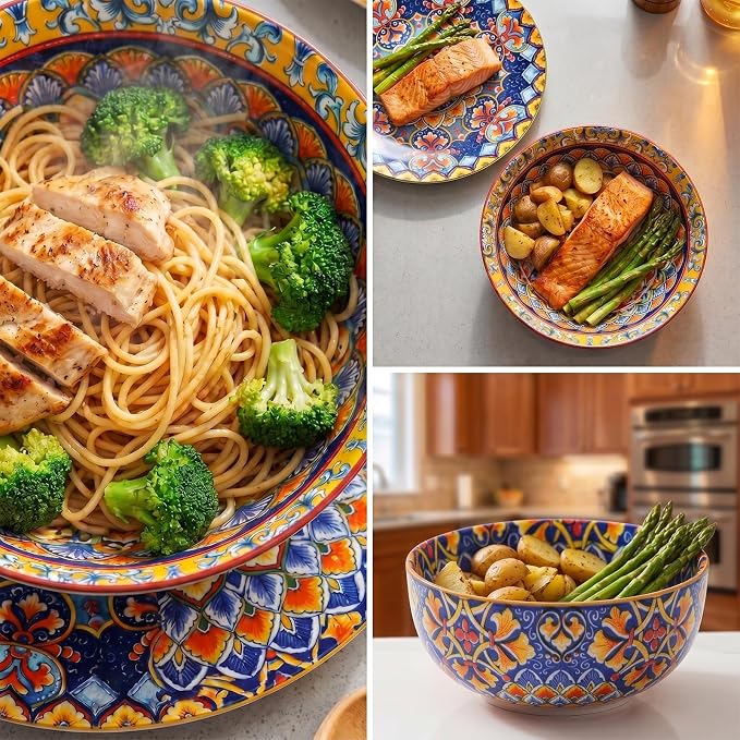 12-Piece Bohemian Porcelain Dinnerware Set - Image 5