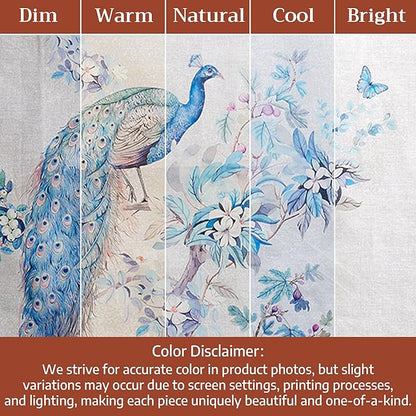 Maison d' Hermine Napkin 100% Combed Cotton Premium Cloth Napkin Decorative Washable Napkins Set of 4 for Home, Kitchen, Dining, Cocktail Parties & Camping - Peacock Utopia (20”X20”)