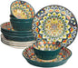 YA JU Mandala Dinnerware Sets Serves 4, Buffet Dinnerware, Boho Plates and by Jinsongdafa