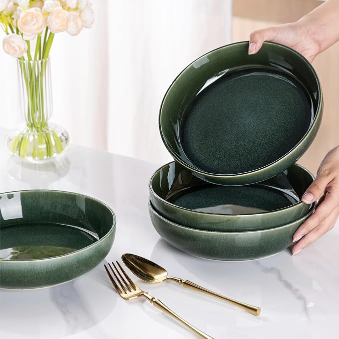 GBhome 8.75'' Large Ceramic Pasta Bowls, 38oz Stoneware Pasta Serving Bowls Set - Image 7
