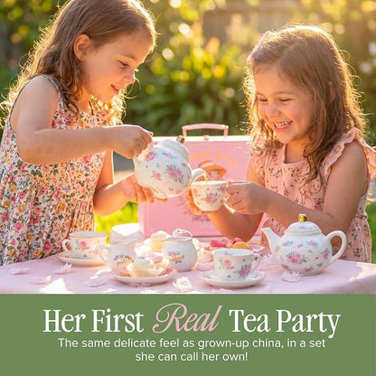 Giggle & Honey® White Floral Tea Party Set - Image 2
