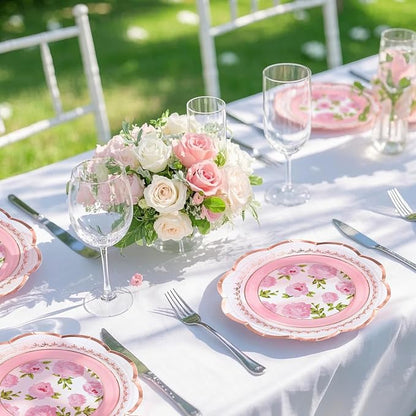 WRAPAHOLIC 25Pcs Floral Paper Plates - Image 6