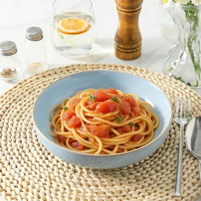 Ceramic Patsa Bowls, 34 oz Salad bowl Set of 4, Stoneware Serving Bowl - Image 5