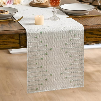 Artoid Mode Sage Green Boho Table Runner by ArtoidMode