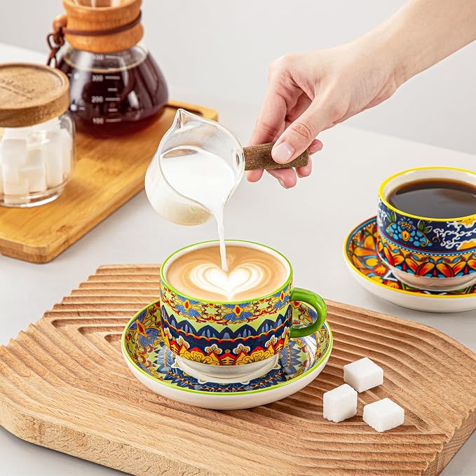 vancasso 8 Oz Bohemian Espresso Cups Set of 4 - Image 7