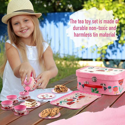 D-FantiX Kids Tea Set for Little Girls - Image 6