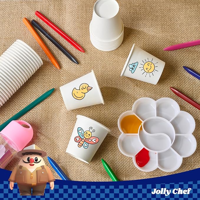 JOLLY CHEF 400 Count 3 oz Bathroom Paper Cups, Disposable Mini Bathroom - Image 6