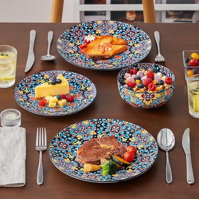 vancasso 12 Pieces Dinnerware Sets, Porcelain Dishes Set - Image 5